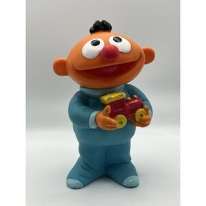 Vintage 1990 Jim Henson Sesame Street Ernie Figural Coin Money Bank Collectible
